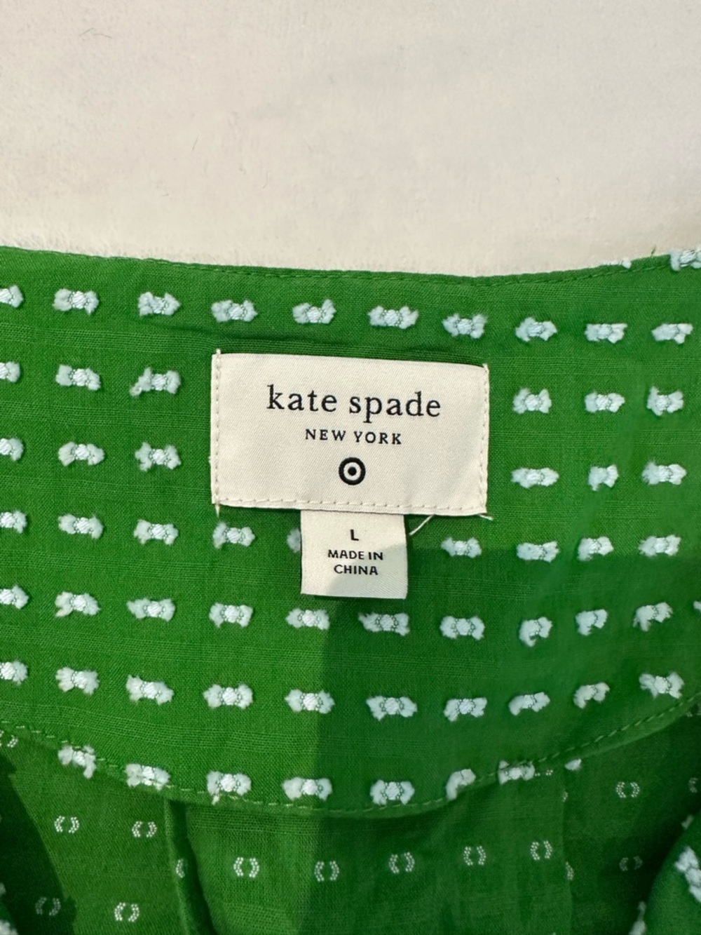 Kate Spade for Target - blouse - women’s L- green and white
